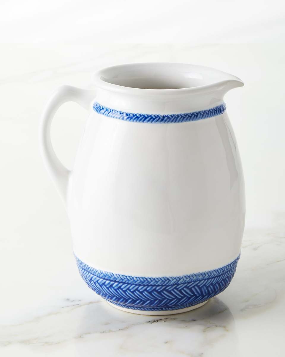 Le Panier Ceramic Pitcher - Delft Blue