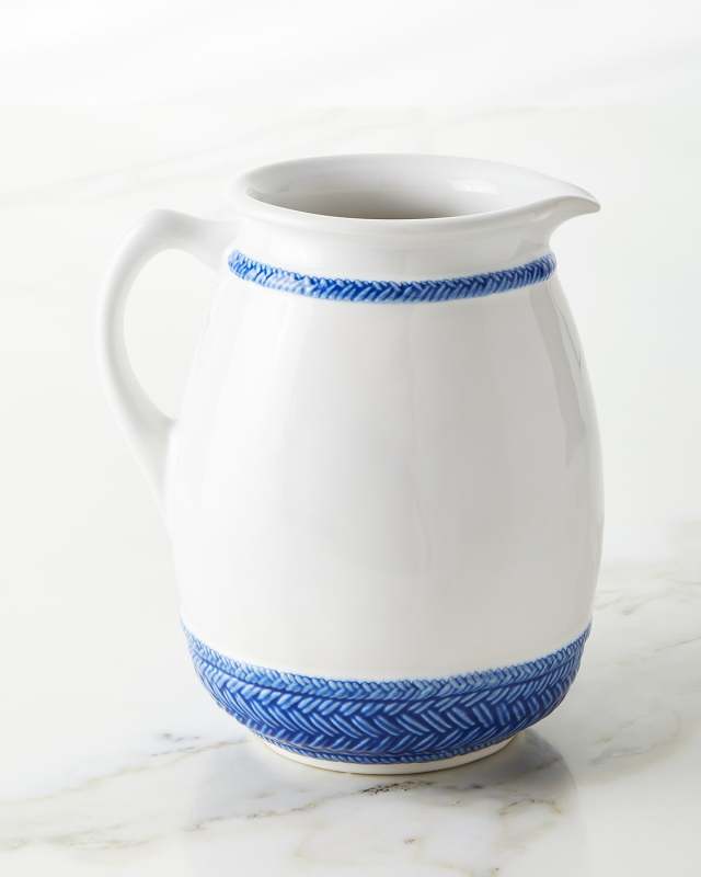 Le Panier Ceramic Pitcher - Delft Blue