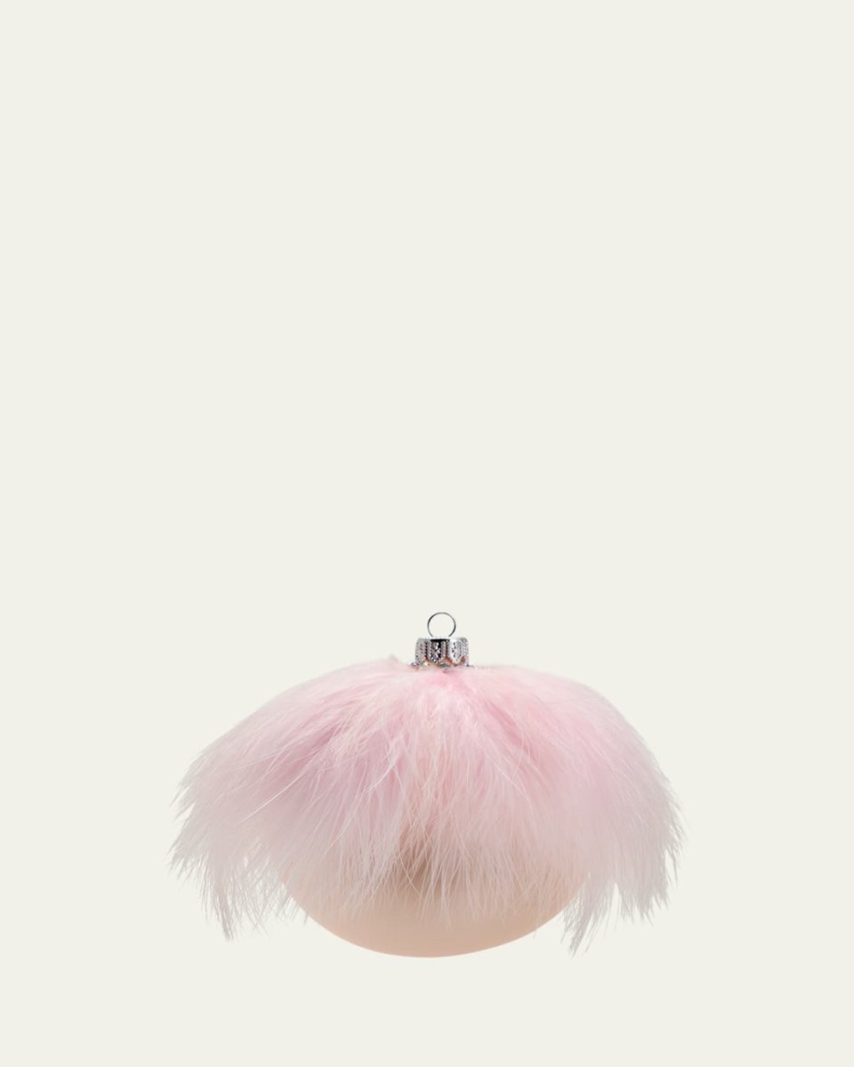 Feather Ball Christmas Ornament