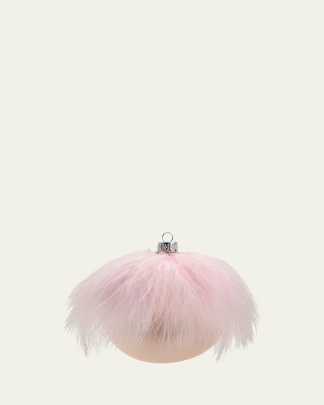 Feather Ball Christmas Ornament