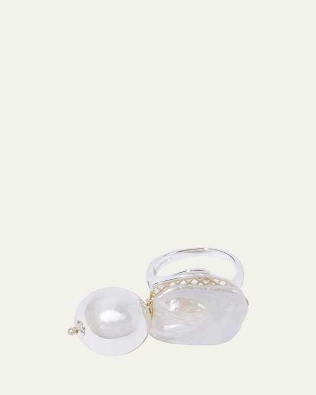 Ronde Carre Pearl Statement Ring