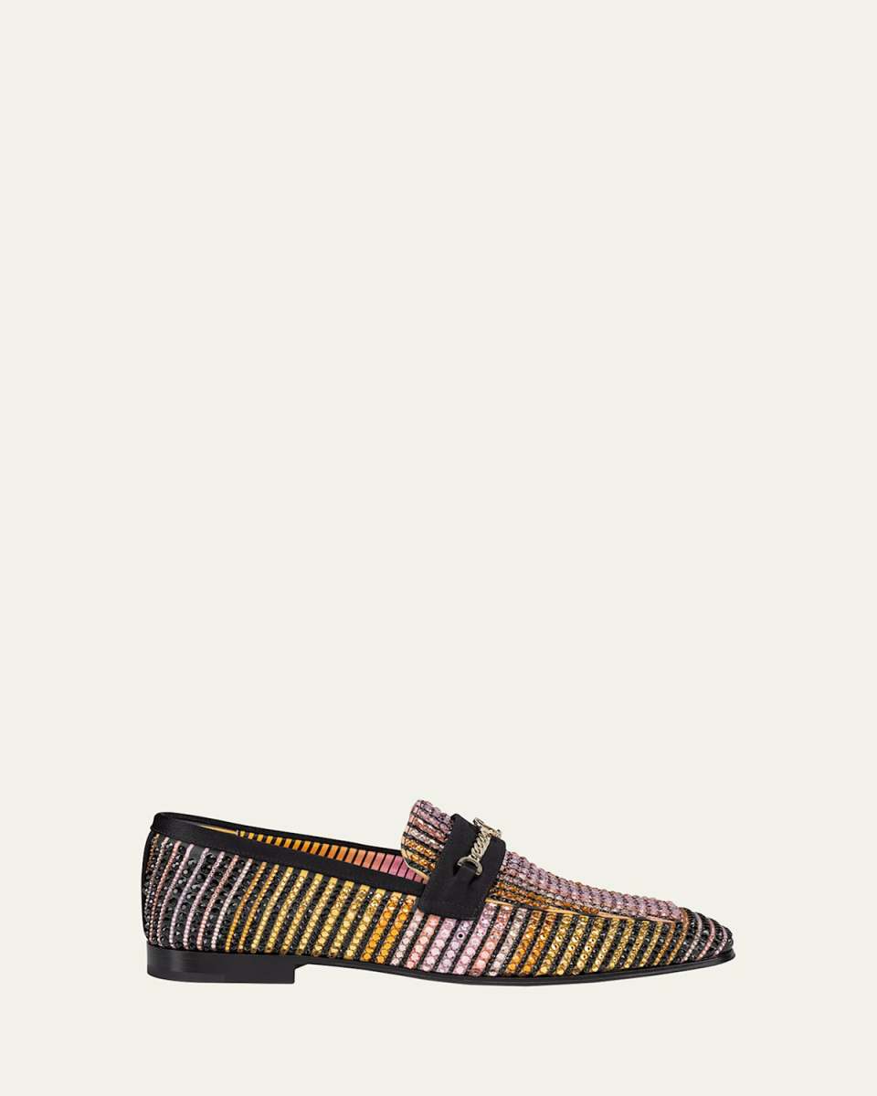 MJ Aftersun Strass Chain Red Sole Loafers