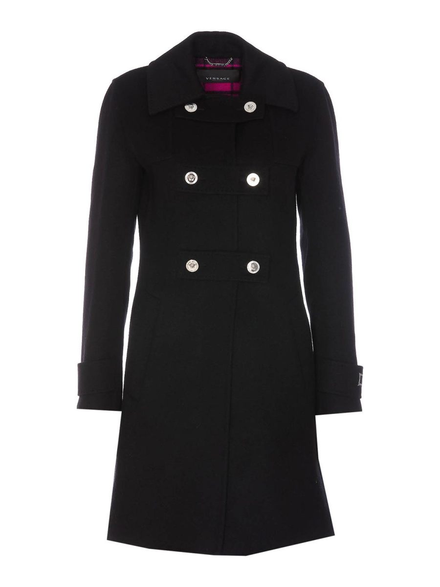 Versace Manteau Court - Noir