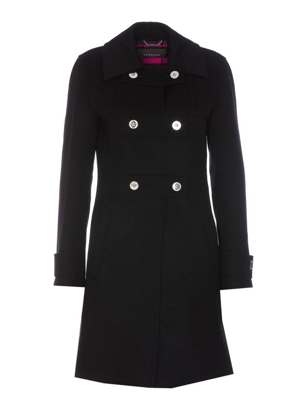 Versace Manteau Court - Noir