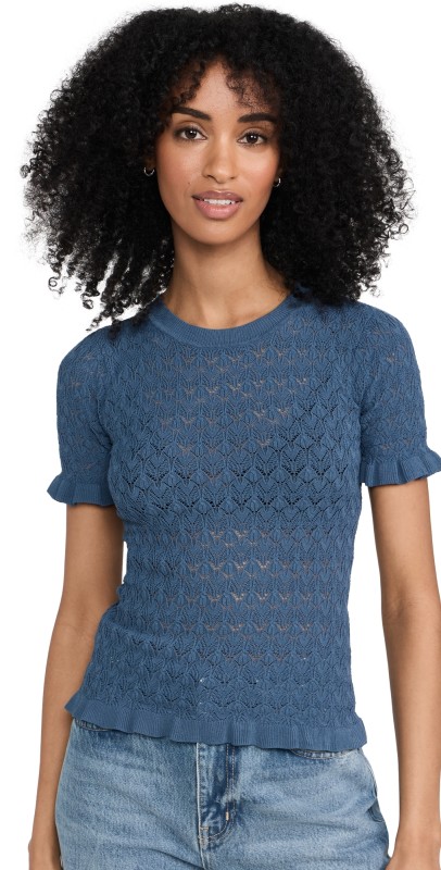 Sea Rue Fine Gauge Knit Sweater Cream