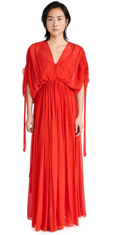 Lee Mathews Ines Dress Raspberry