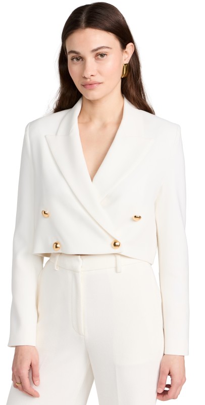 Black Halo Hugo Crop Blazer Black