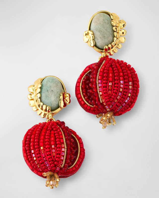 Pomegranate Drop Earrings
