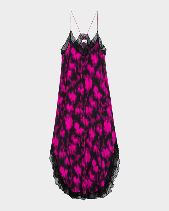 Ristyl X-Ray Print Crepe De Chine Maxi Slip Dress