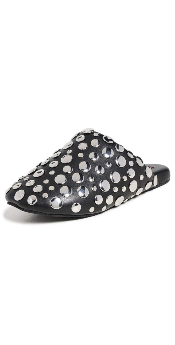 SIMONMILLER Studded Bubble Slippers Black/Silver