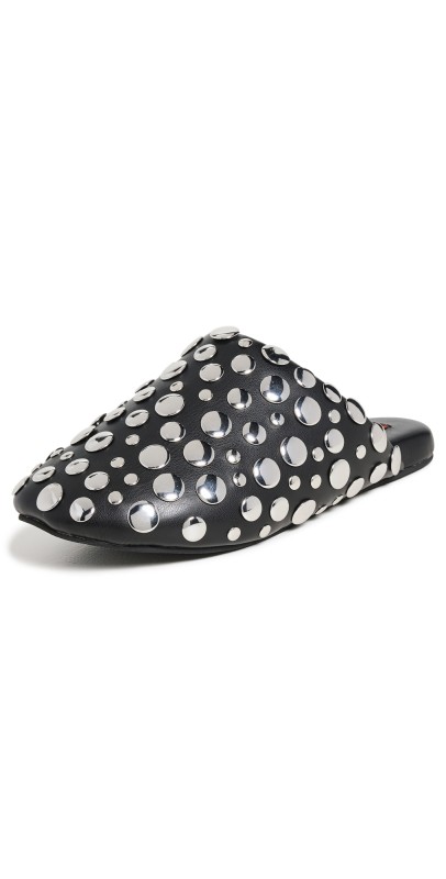 SIMONMILLER Studded Bubble Slippers Black/Silver