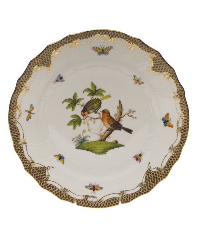 Rothschild Bird Brown Motif 10 Dinner Plate