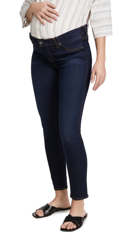 7 For All Mankind The Ankle Skinny Maternity Jeans Slim Illusion Luxe Tried & Tru