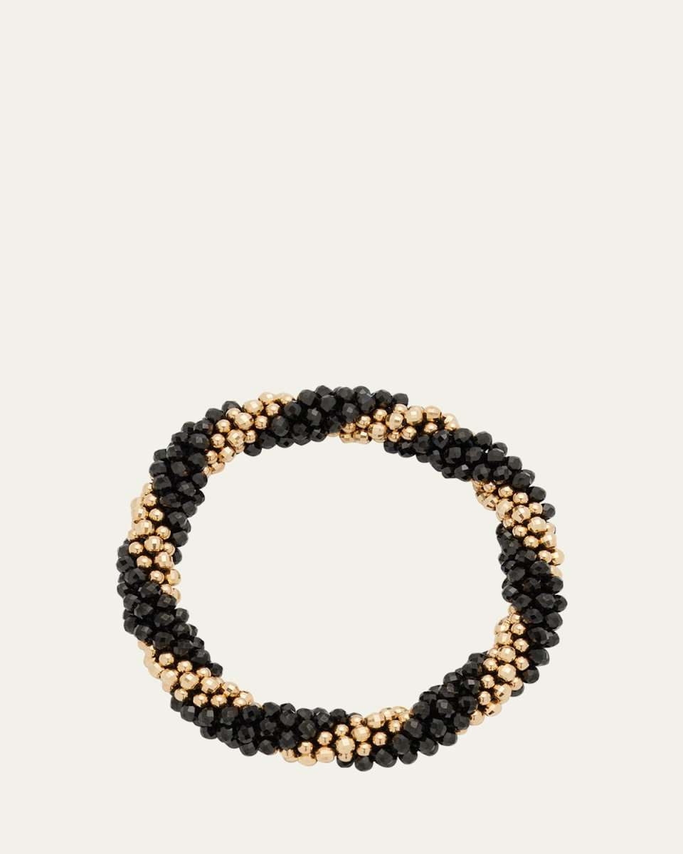 Audrey 14k Gold and Black Onyx Bead Bracelet