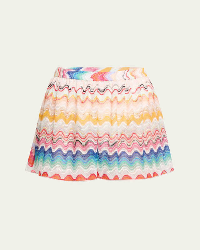 Zig-Zag Knit Shorts