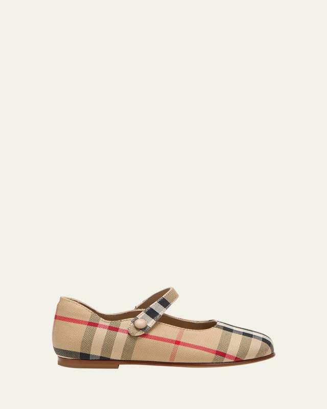 Girl's Seth Check Ballerina Flats, Baby/Toddlers