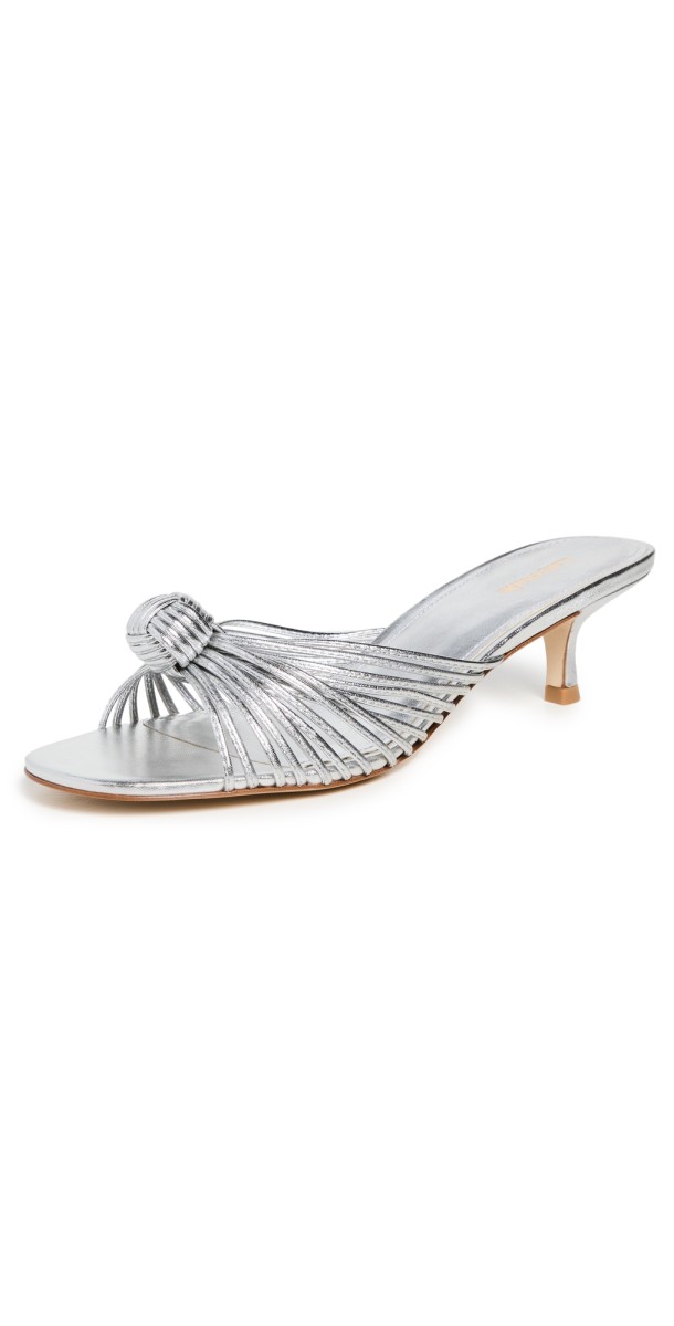 Larroudé Valerie Mules Silver