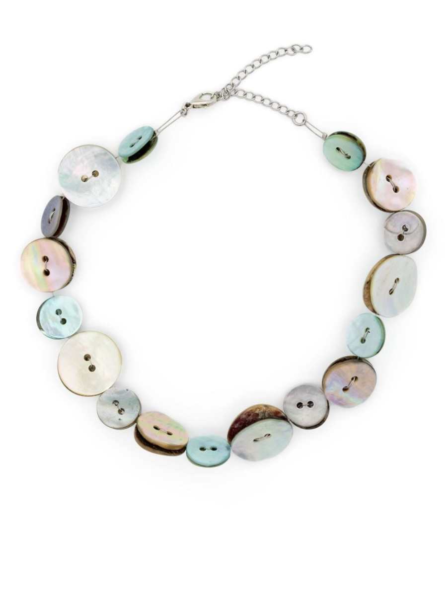 button-embellished nekclace