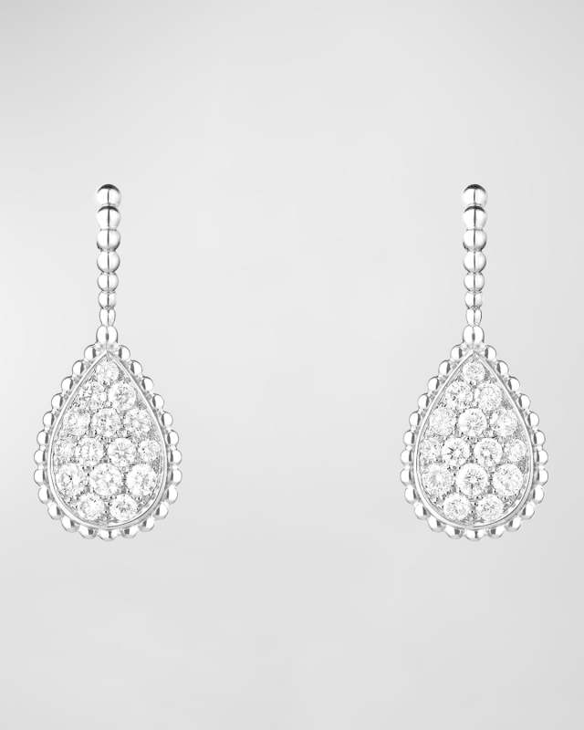 Serpent Boheme 18k White Gold Diamond Teardrop Earrings