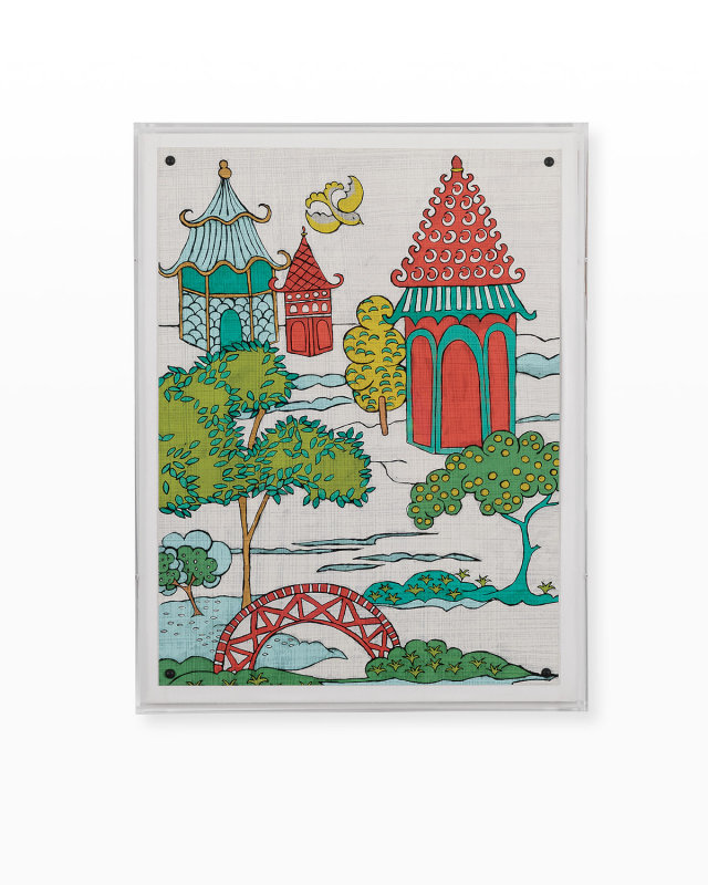 "Pagoda Landscape I" Wall Art