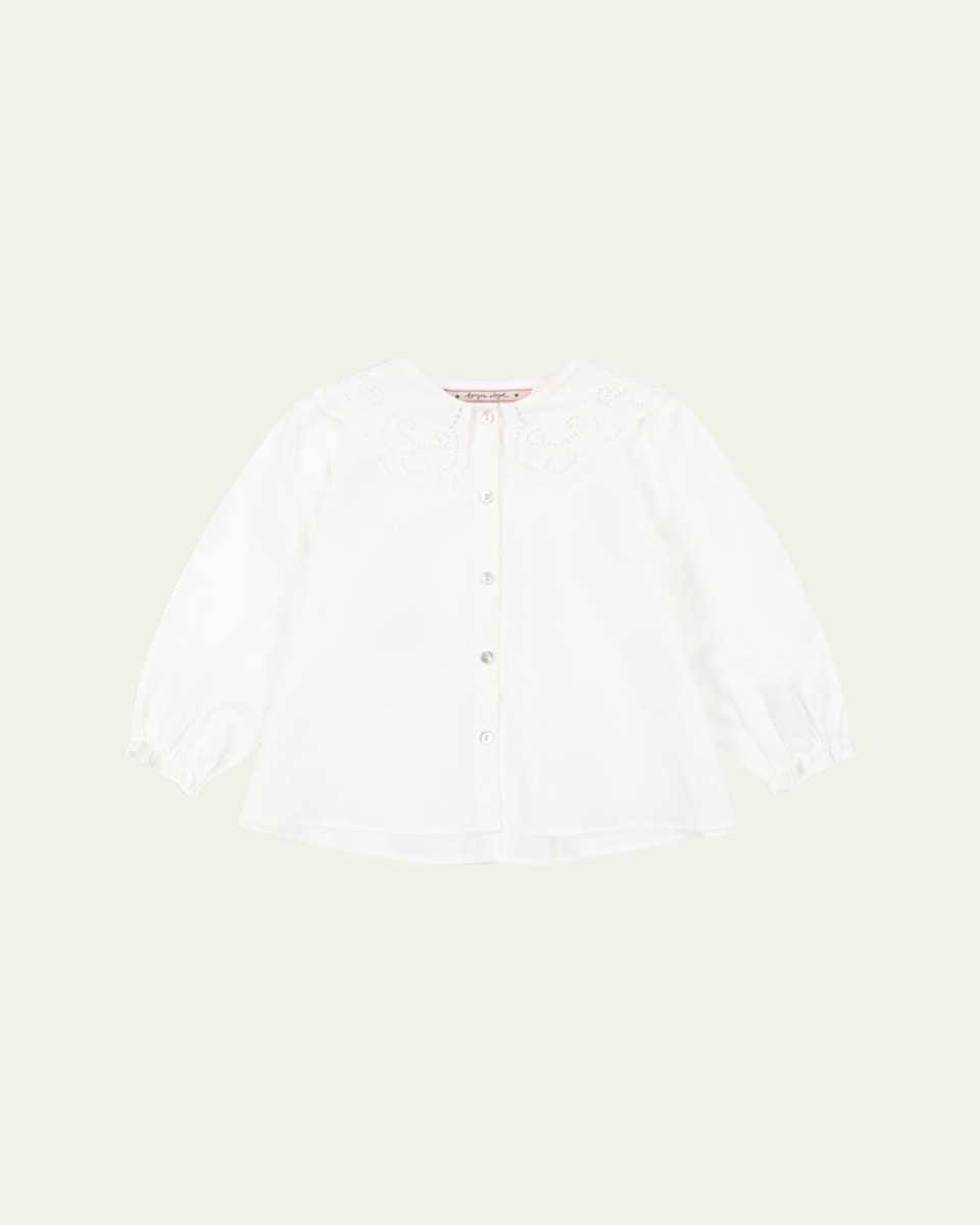 Girl's Rio Pointelle Collard Shirt, Size 18M-10