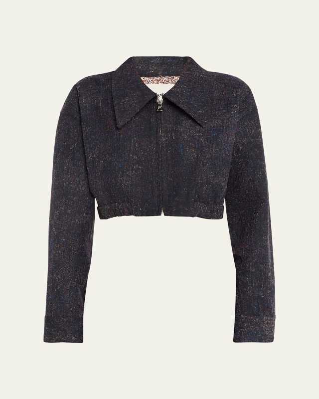 Frankfield Zip Cropped Wool Jacket