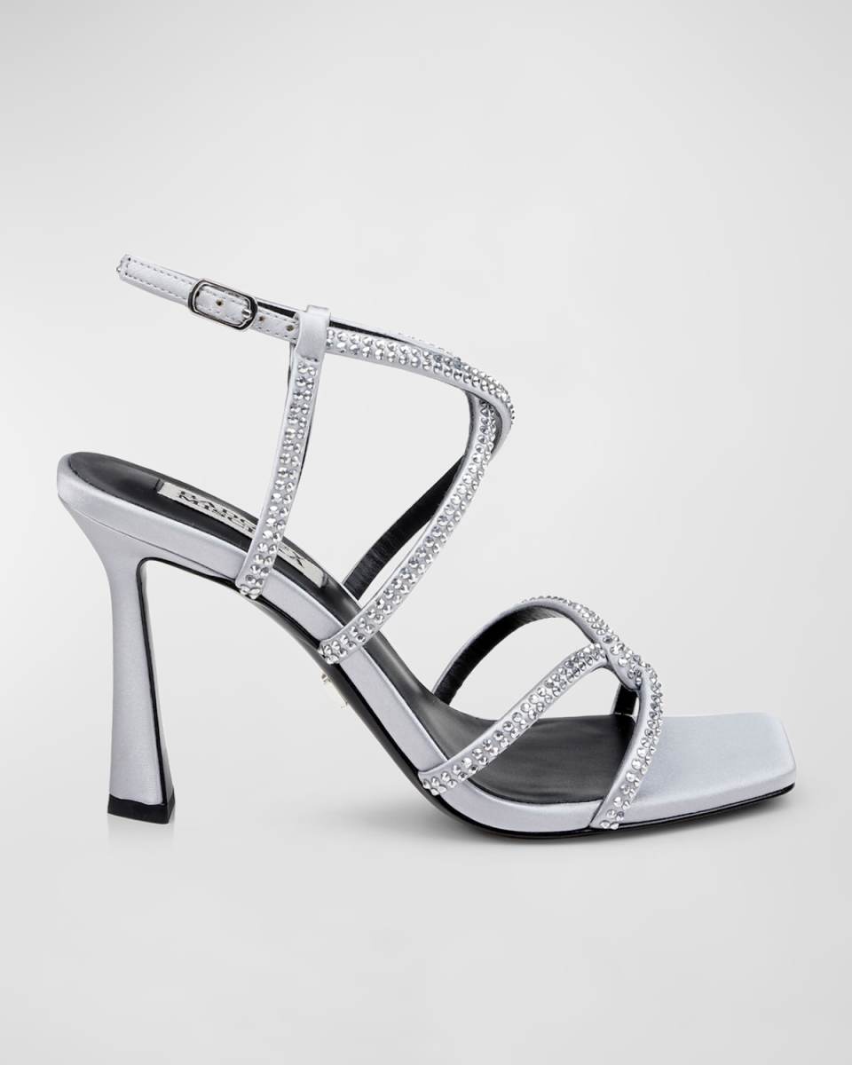 Brooke Strass Silk Strappy Sandals