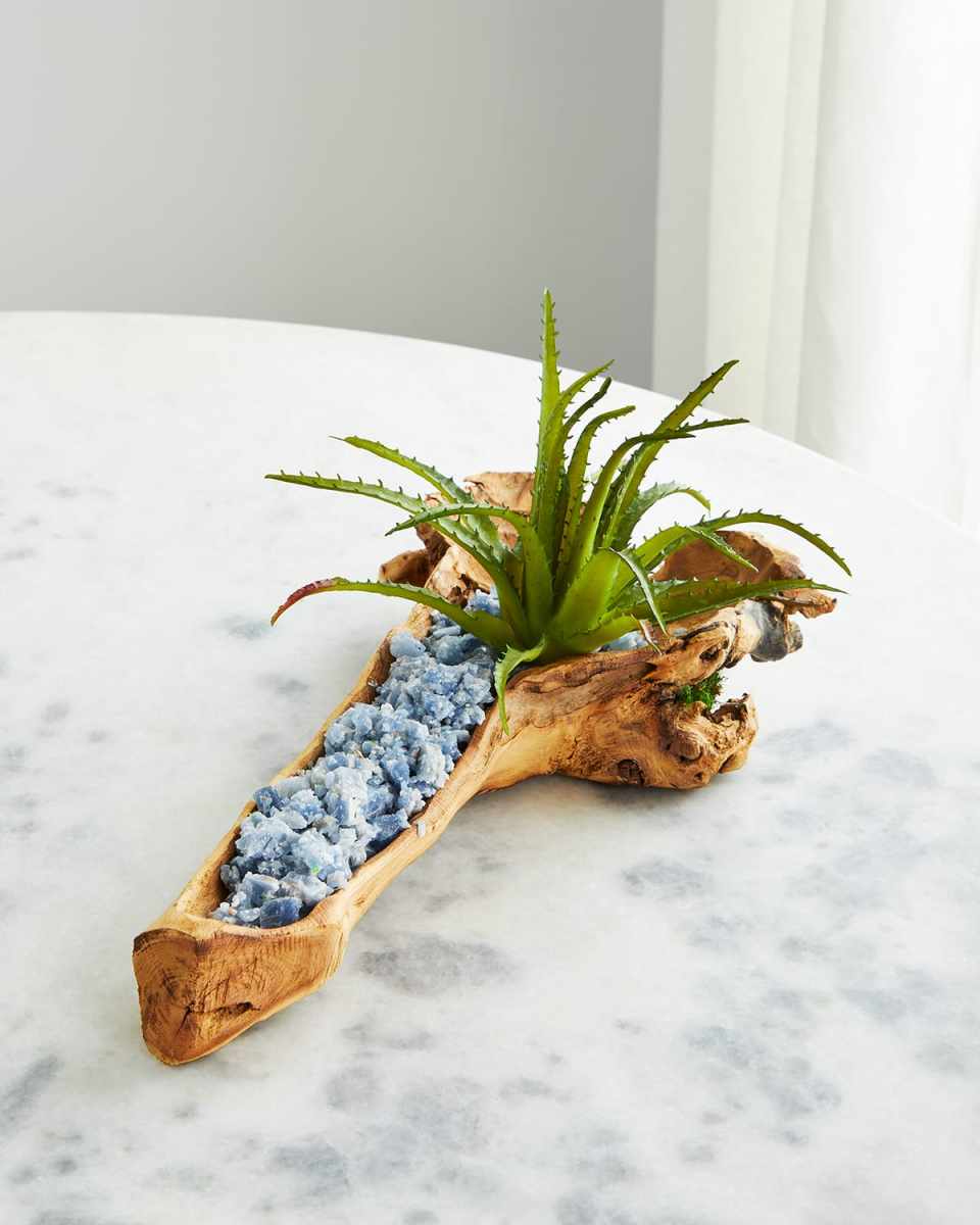 Baby Log Filled with Calcite & Aloe