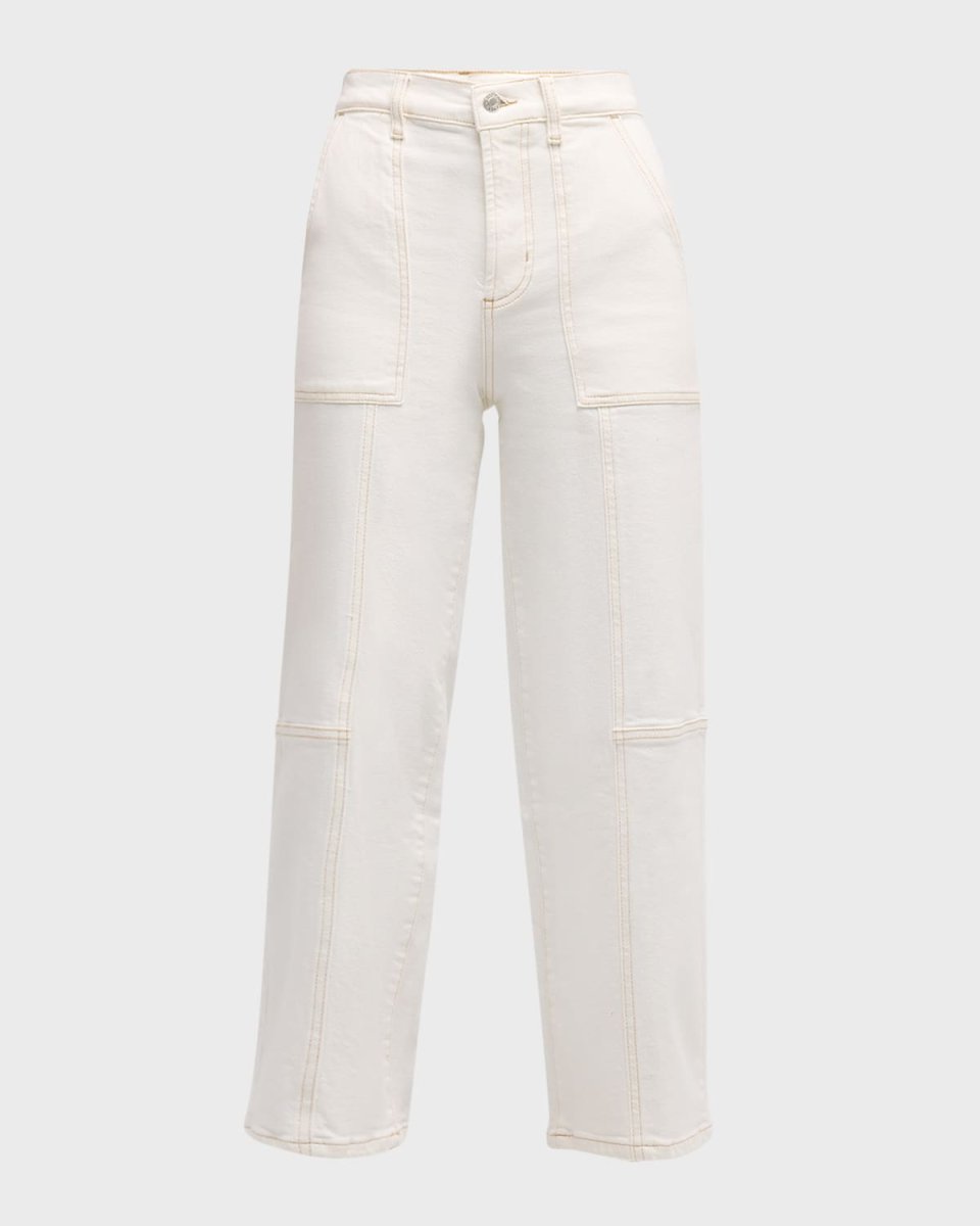 Getty Cropped Denim Utility Pants