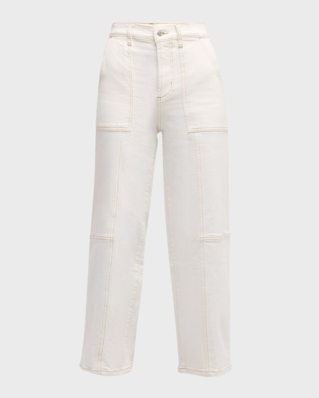 Getty Cropped Denim Utility Pants