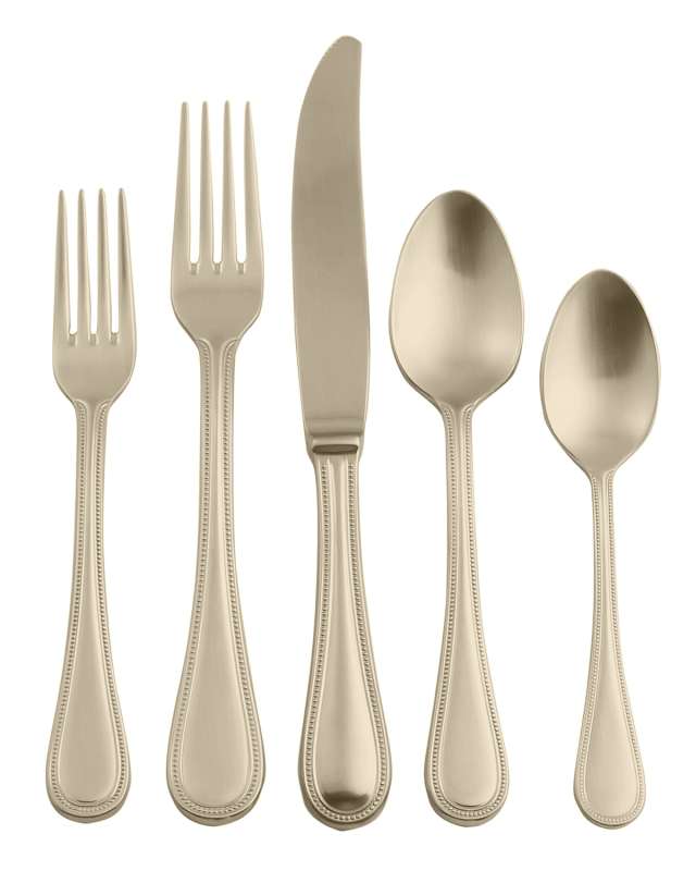 Perla Ice Champagne 20-Piece Flatware Set