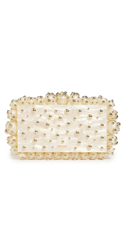 Cult Gaia Eos Clutch Ivory/Shiny Brass