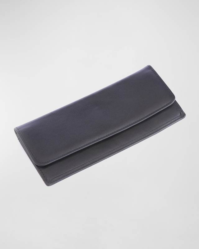 Monogrammed RFID Blocking Leather Clutch Wallet