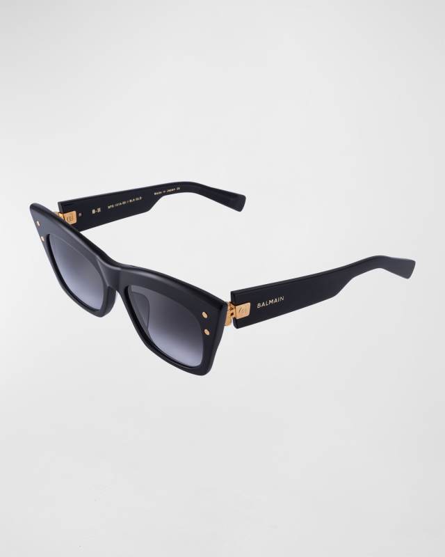 B-II Square Acetate & Titanium Sunglasses