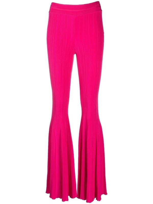flared knitted trousers