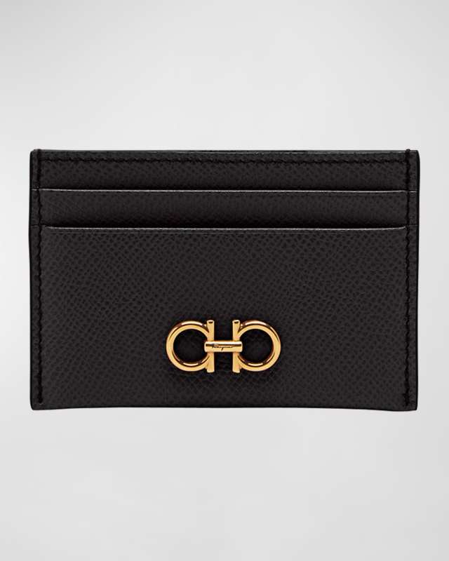 Gancini Leather Card Case
