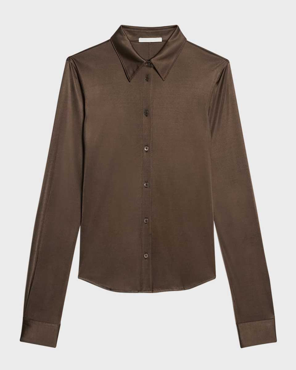 Fluid Button-Front Shirt