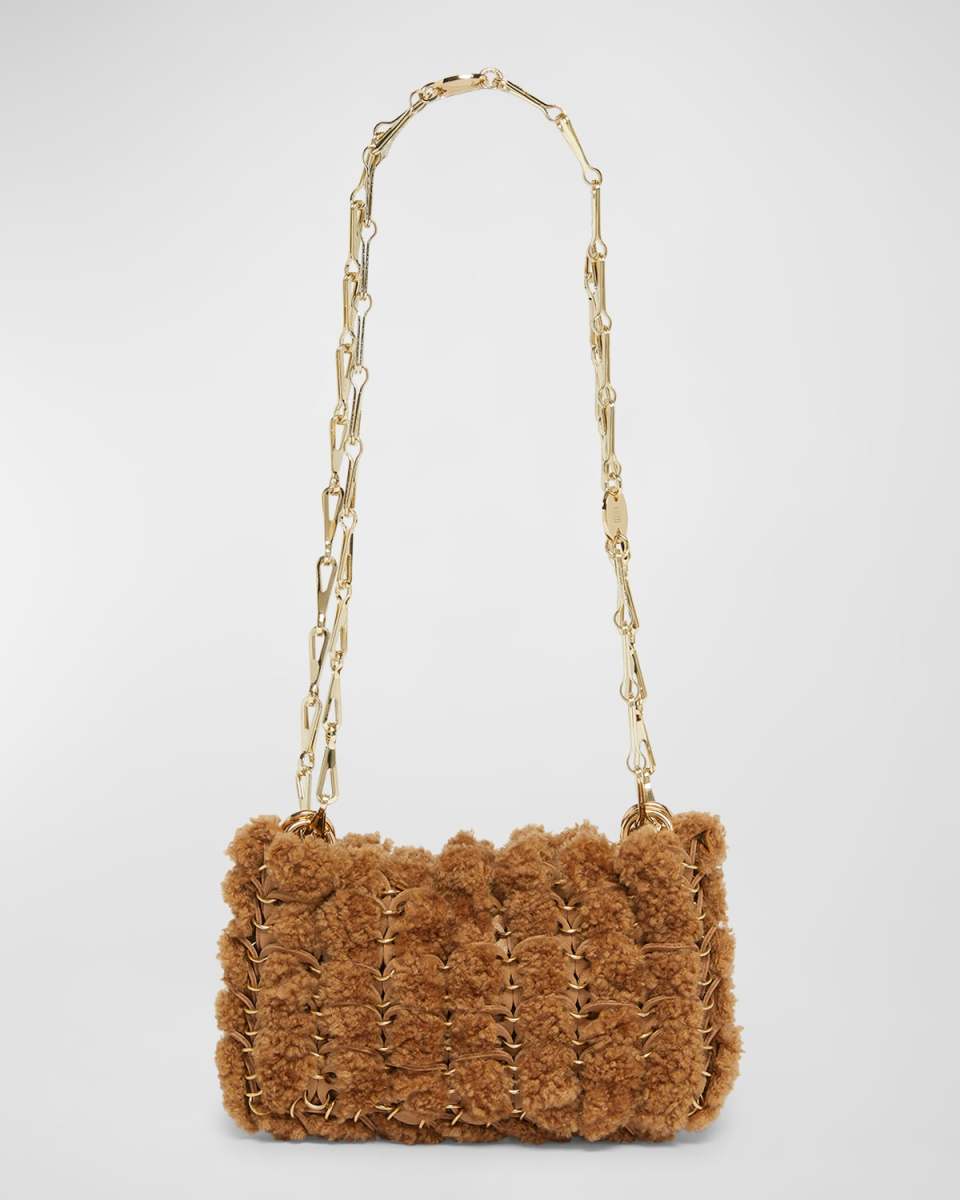 Sac a Main Disc Sheep Shearling Fur Shoulder Bag