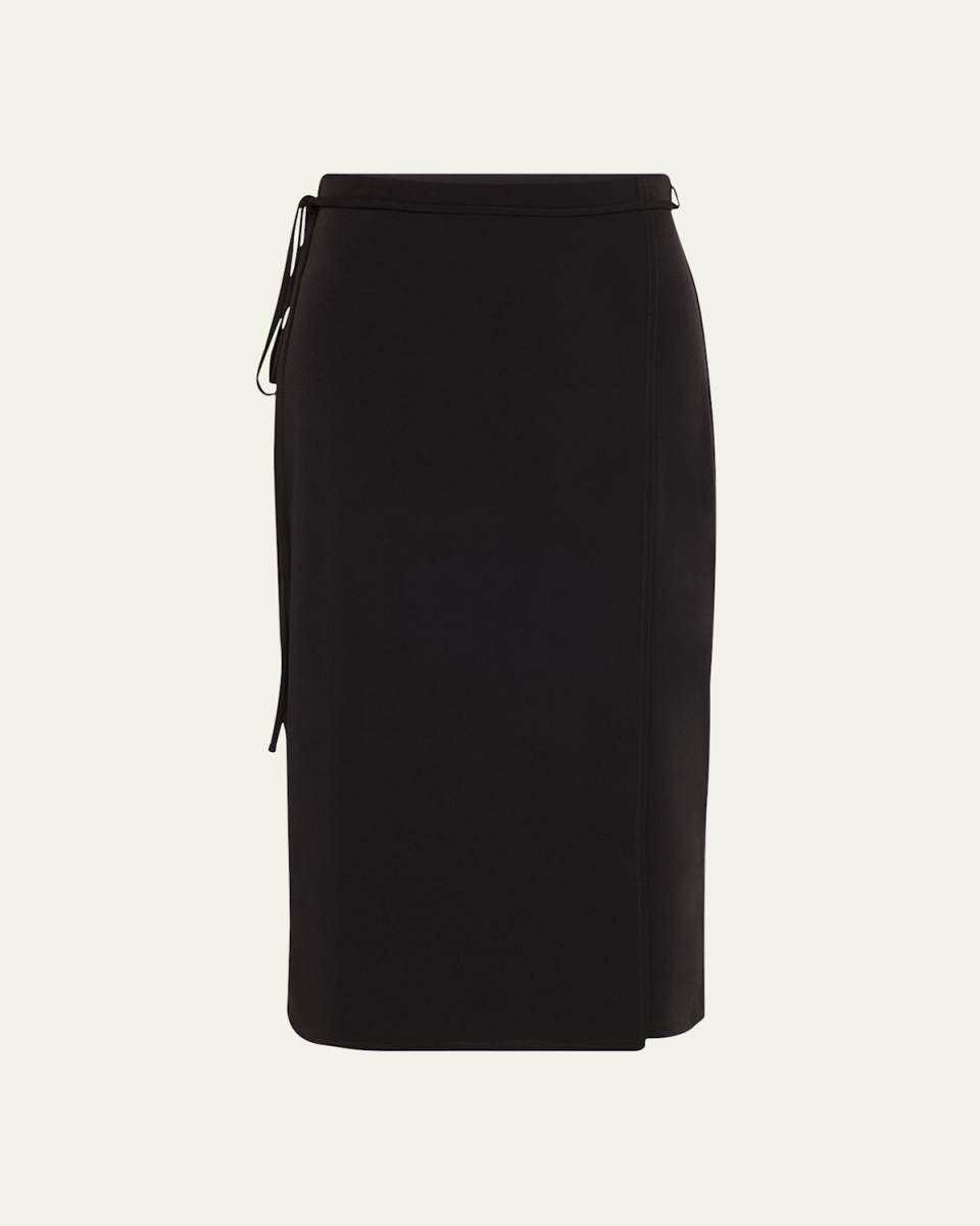 Midi Tie Wrap Skirt
