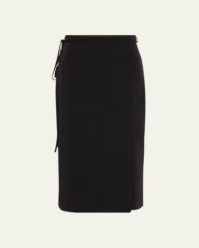 Midi Tie Wrap Skirt