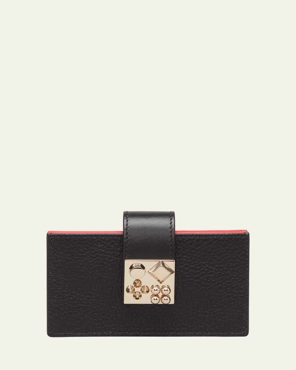 Carasky Studded Leather Accordion Wallet