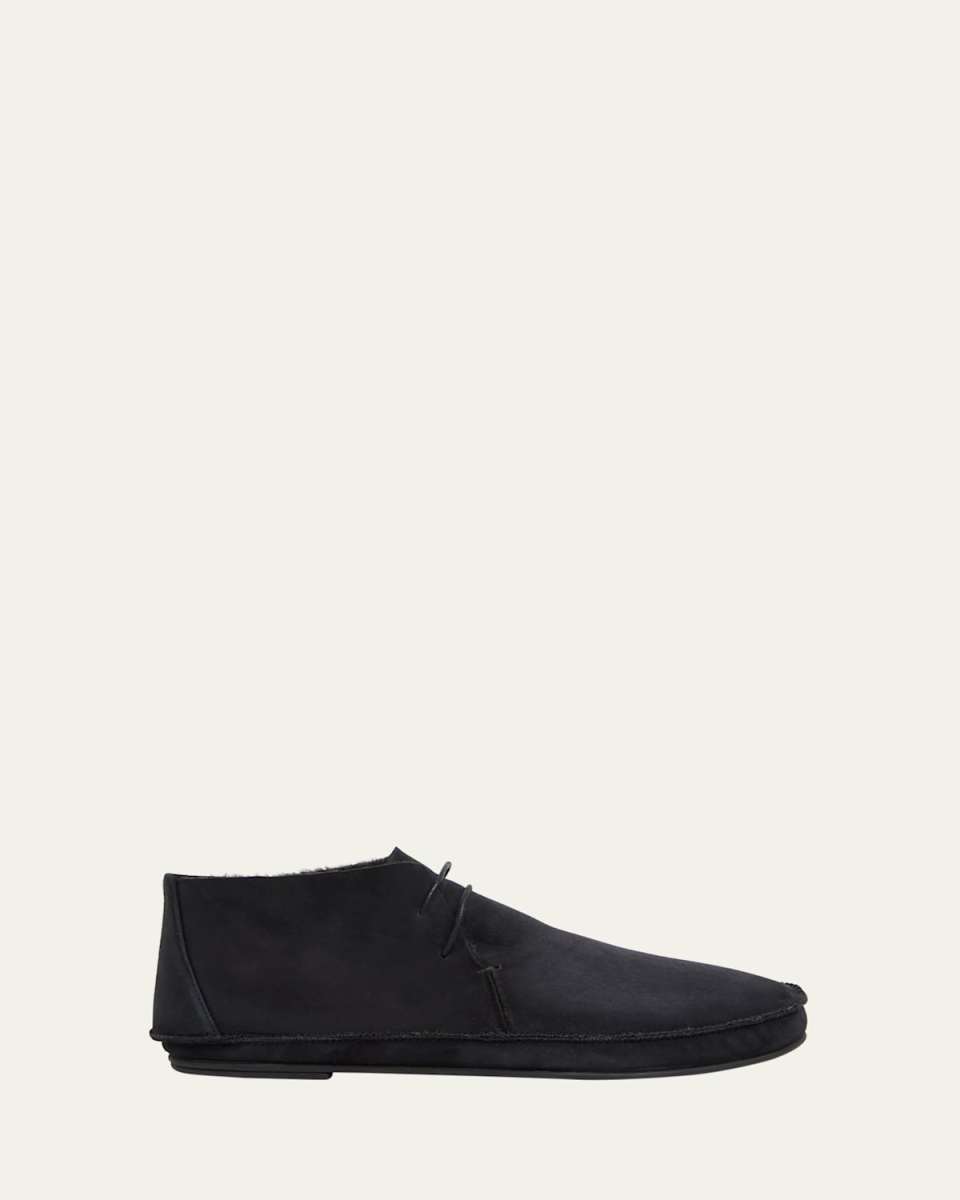 Tyler Suede Shearling Moccasin Booties