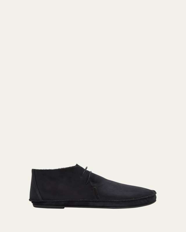 Tyler Suede Shearling Moccasin Booties
