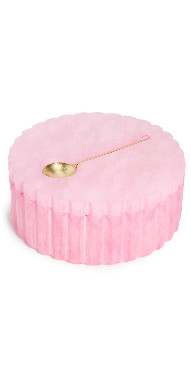 Kassatex Shopbop x Kassatex Bath Salt Cellar with Spoon Pink