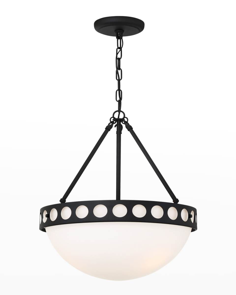 Kirby 3-Light Black Forged Chandelier