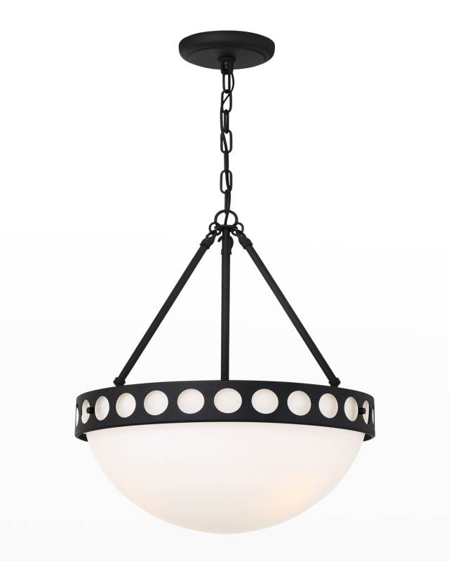 Kirby 3-Light Black Forged Chandelier