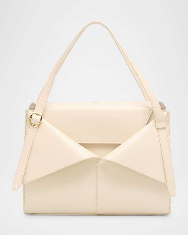 Gloss Rigid Belt Leather Shoulder Bag