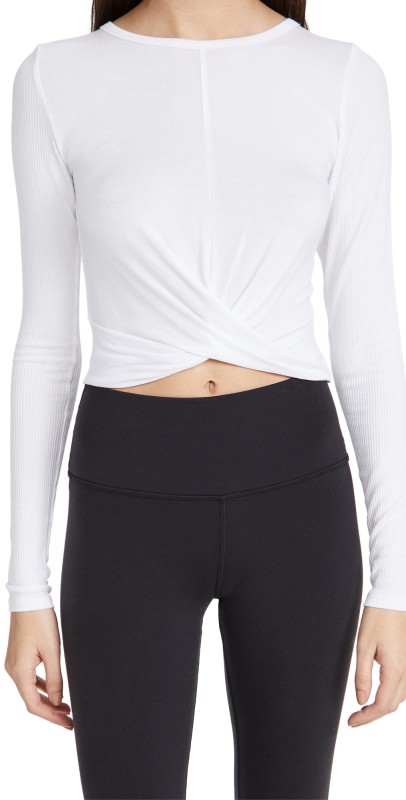 Alo Yoga Cover Long Sleeve Top White