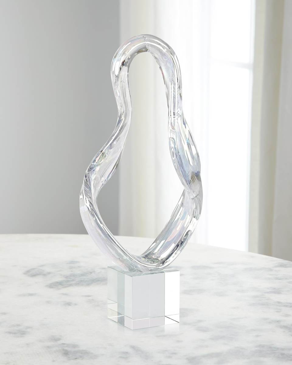 Prismatic Loop on Crystal Base Sculpture, Large