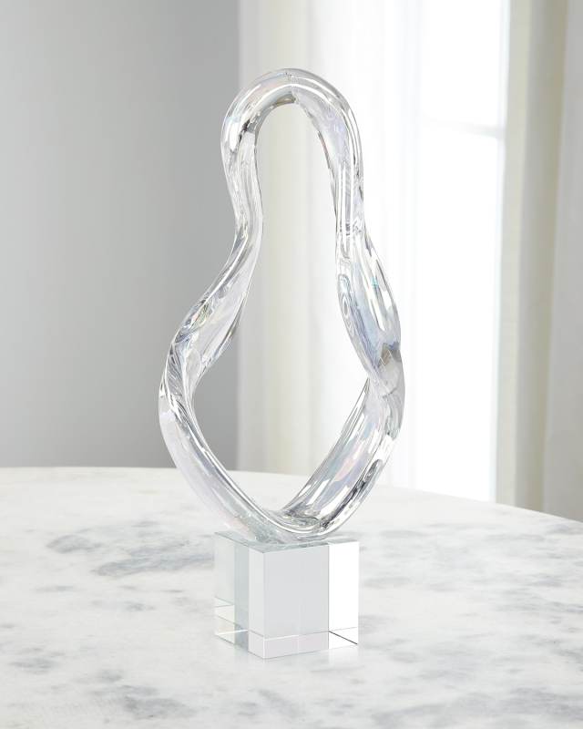 Prismatic Loop on Crystal Base Sculpture, Large